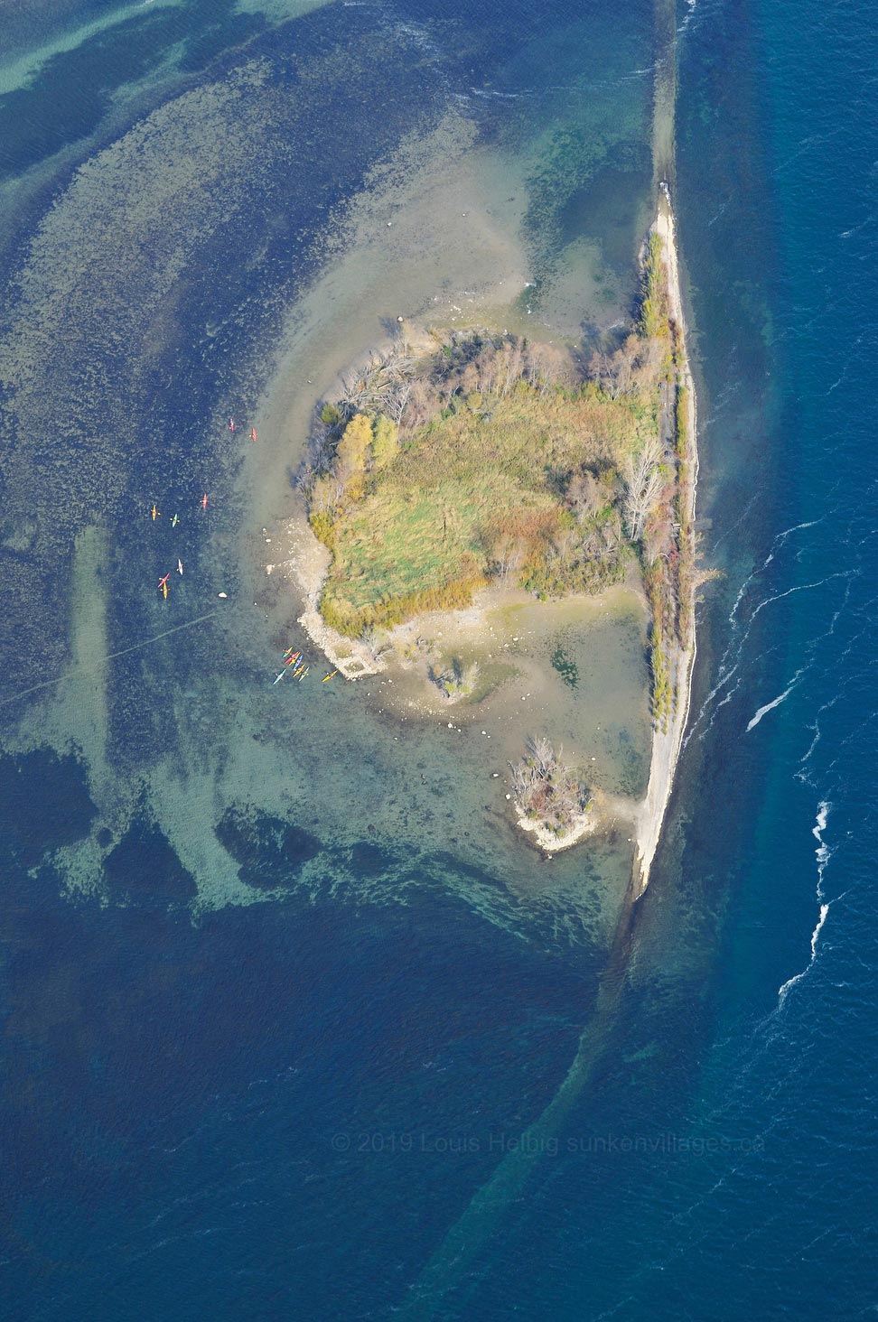 Island with Kayaks, Farran’s Point, Ontario, Canada